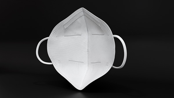 Produktvisualisierung: Corona-Maske FFP2 | Werbung | Print | Modelling, Texturerstellung & Rendering | Auftraggeber: Kreuzer Design GmbH.
