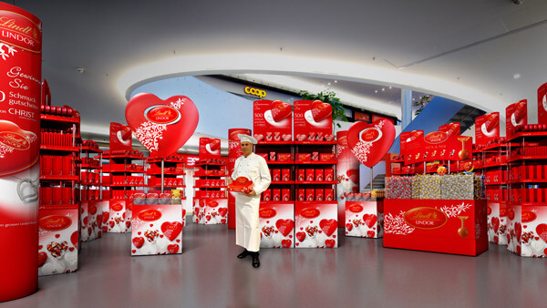 Lindt: Point of Sales Stand Big | Modelling & Rendering